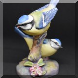P07. Royal Worcester &rdquo;Blue Tits&rdquo; porcelain figurine. 